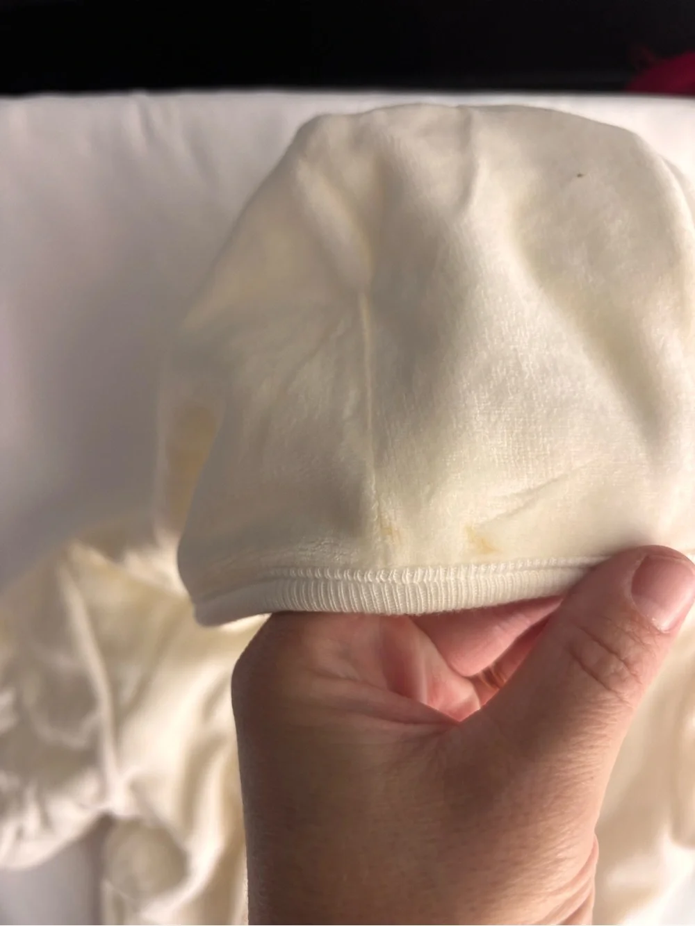 Ralph Lauren Cream Hooded Baby Footed One-Piece 6-9 months